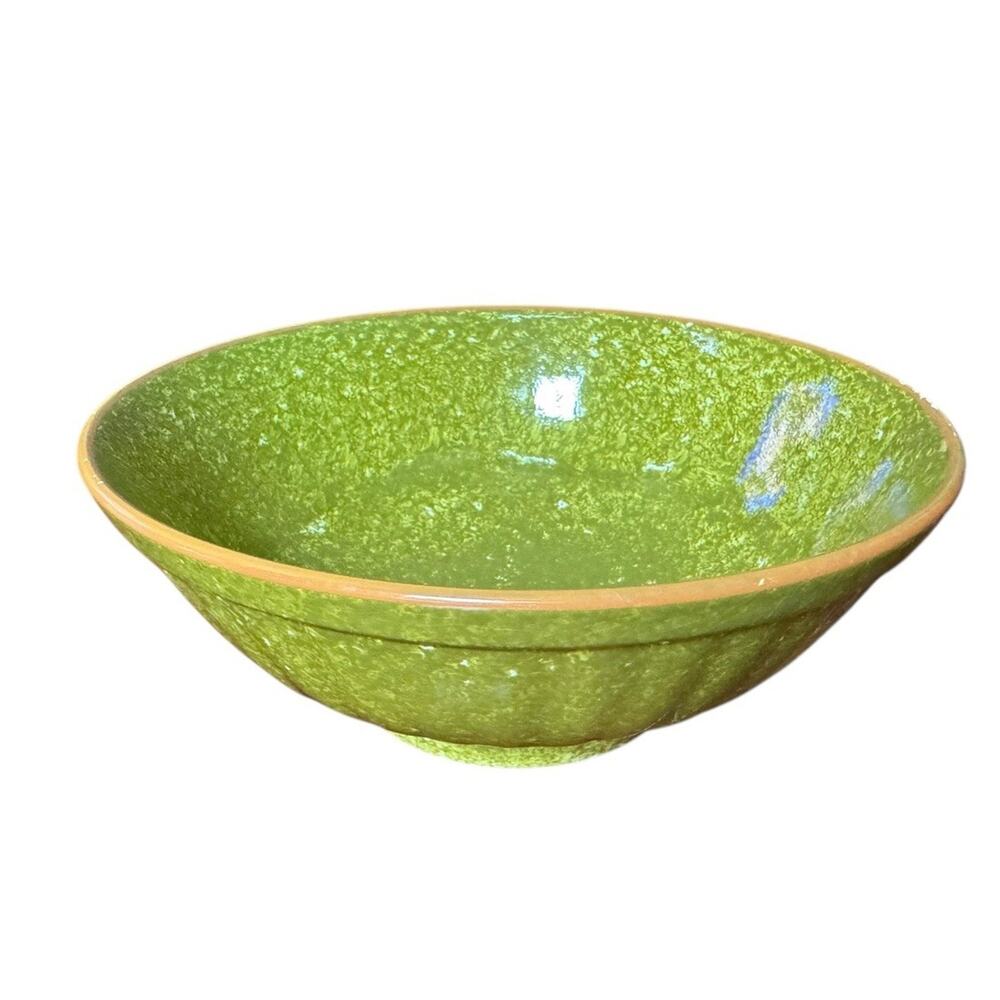 Over and Back Italy Serving Bowl Green Speckled Kitchenware Salad Pasta READ